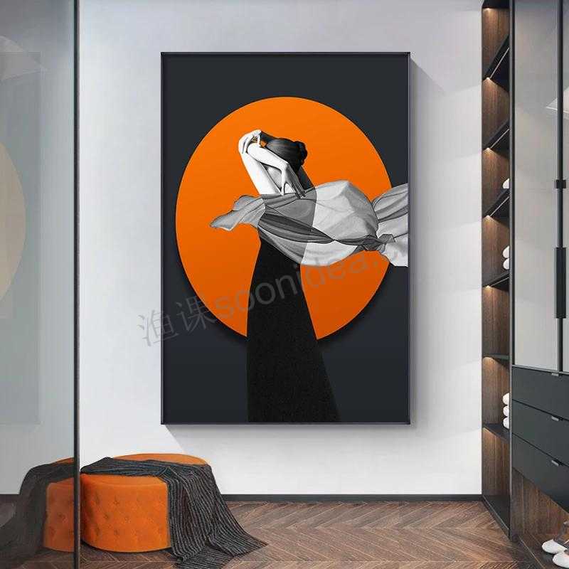 Art Home Decoration orange Painting Pictures for Living room 